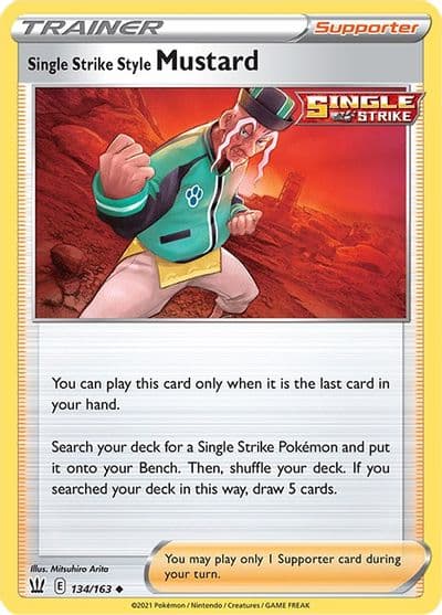Single Strike Style Mustard SWSH05: Battle Styles Pokemon card