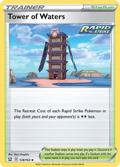 Tower of Waters SWSH05: Battle Styles Pokemon card