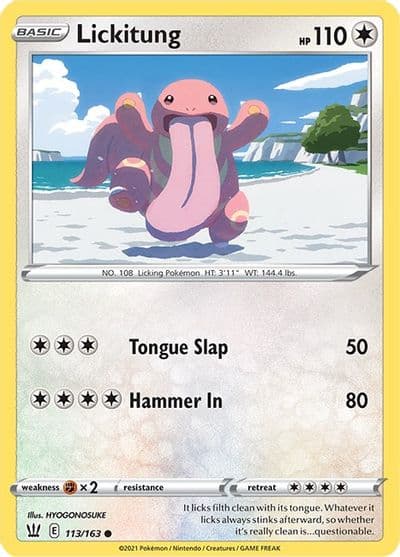 Lickitung SWSH05: Battle Styles Pokemon card