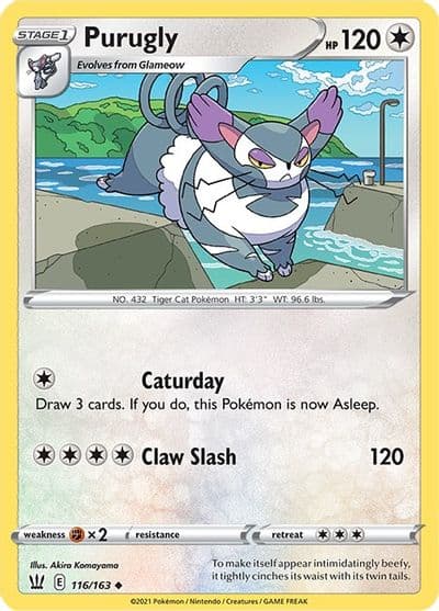 Purugly SWSH05: Battle Styles Pokemon card