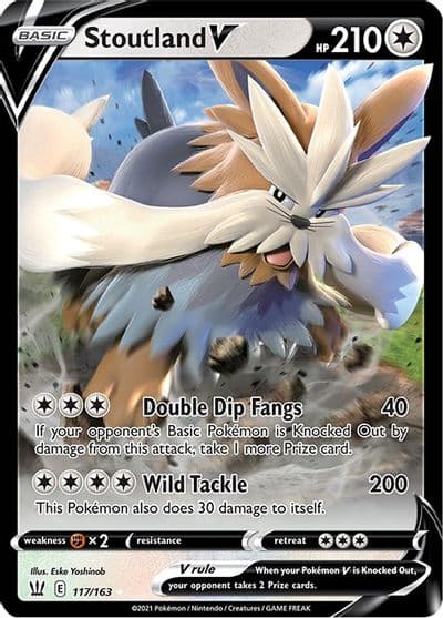 Stoutland V SWSH05: Battle Styles Pokemon card