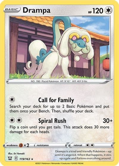 Drampa SWSH05: Battle Styles Pokemon card