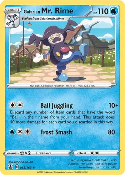 Galarian Mr. Rime SWSH05: Battle Styles Pokemon card