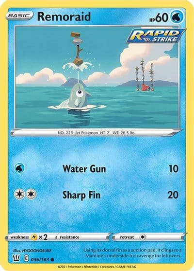 Remoraid SWSH05: Battle Styles Pokemon card