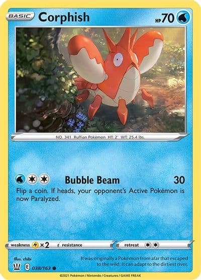 Corphish SWSH05: Battle Styles Pokemon card