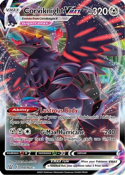 Corviknight VMAX SWSH05: Battle Styles Pokemon card