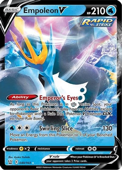 Empoleon V SWSH05: Battle Styles Pokemon card