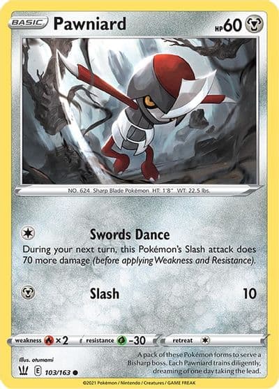 Pawniard SWSH05: Battle Styles Pokemon card