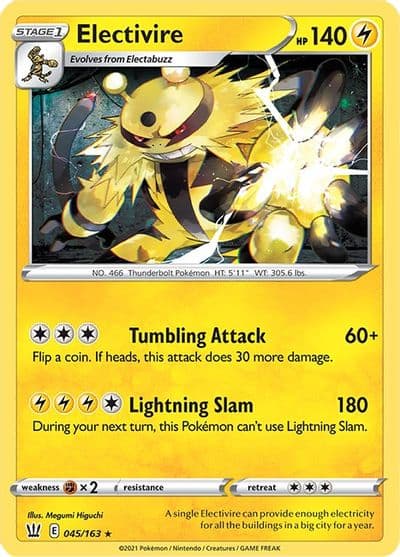 Electivire SWSH05: Battle Styles Pokemon card