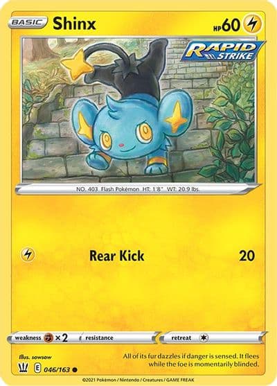 Shinx SWSH05: Battle Styles Pokemon card
