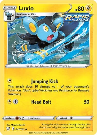 Luxio SWSH05: Battle Styles Pokemon card