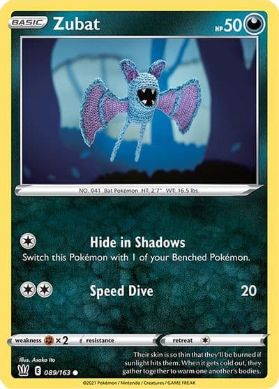 Zubat SWSH05: Battle Styles Pokemon card