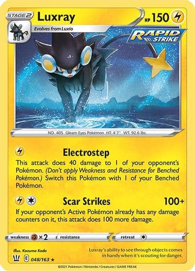 Luxray SWSH05: Battle Styles Pokemon card