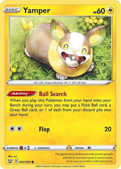 Yamper SWSH05: Battle Styles Pokemon card