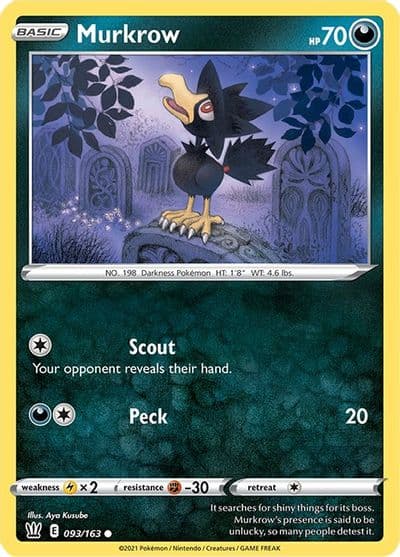 Murkrow SWSH05: Battle Styles Pokemon card