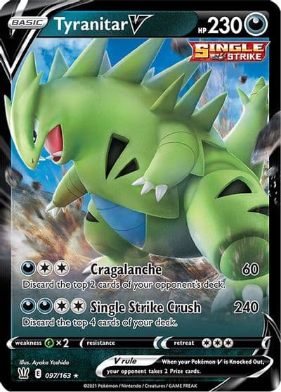 Tyranitar V SWSH05: Battle Styles Pokemon card