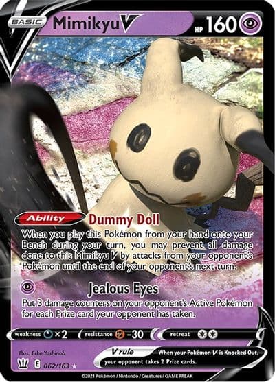 Mimikyu V SWSH05: Battle Styles Pokemon card