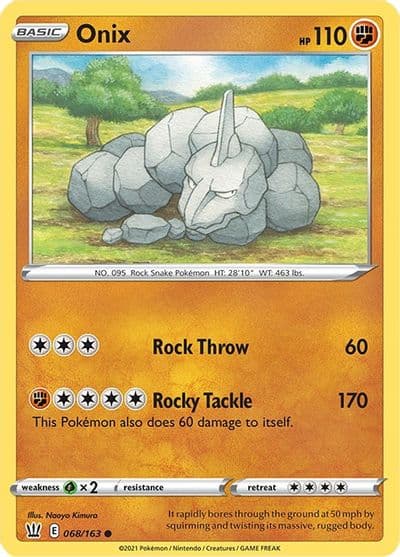 Onix SWSH05: Battle Styles Pokemon card