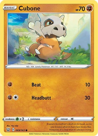 Cubone SWSH05: Battle Styles Pokemon card