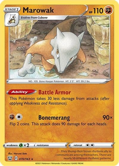 Marowak SWSH05: Battle Styles Pokemon card