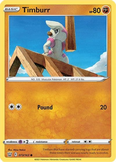 Timburr SWSH05: Battle Styles Pokemon card