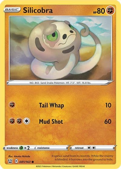 Silicobra SWSH05: Battle Styles Pokemon card