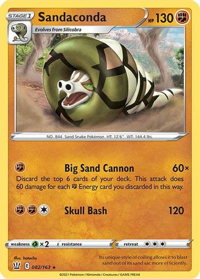 Sandaconda SWSH05: Battle Styles Pokemon card