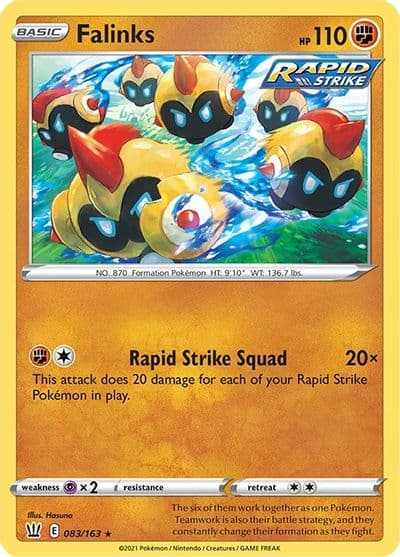 Falinks SWSH05: Battle Styles Pokemon card