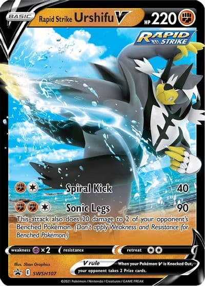 Rapid Strike Urshifu V - SWSH107 SWSH: Sword & Shield Promo Cards Pokemon card