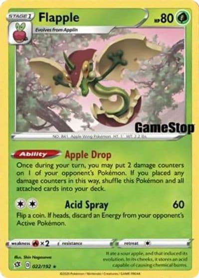 Flapple (Gamestop Exclusive) Miscellaneous Cards & Products Pokemon card