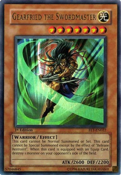 Gearfried the Swordmaster Flaming Eternity Yu-Gi-Oh! card
