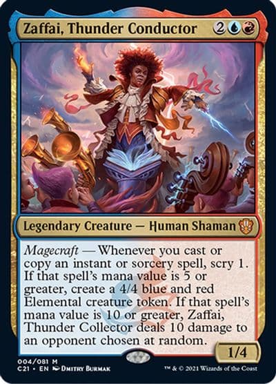 Zaffai Thunder Conductor Commander 2021 Magic card