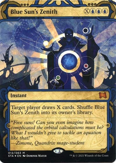Blue Suns Zenith Foil Etched Strixhaven: Mystical Archive Magic card