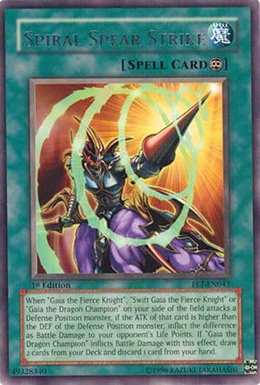 Spiral Spear Strike Flaming Eternity Yu-Gi-Oh! card