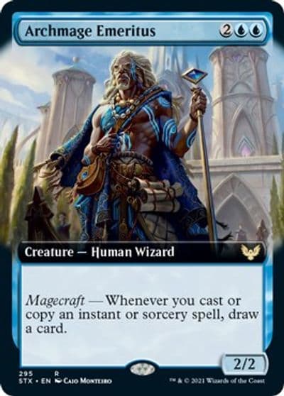 Archmage Emeritus Extended Art Strixhaven: School of Mages Magic card