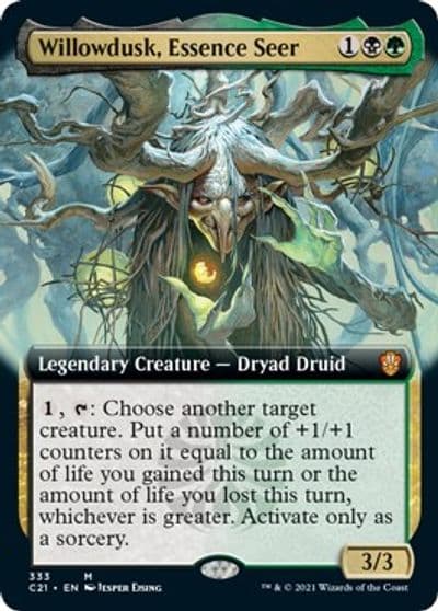 Willowdusk Essence Seer Extended Art Commander 2021 Magic card