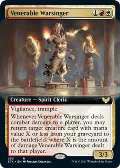 Venerable Warsinger Extended Art Strixhaven: School of Mages Magic card