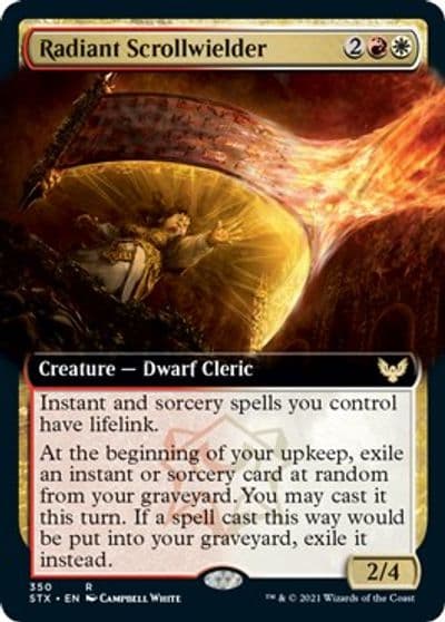 Radiant Scrollwielder Extended Art Strixhaven: School of Mages Magic card