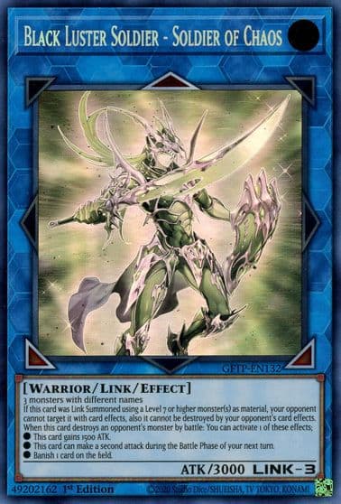 Black Luster Soldier Soldier of Chaos Ghost Rare Ghosts From the Past Yu-Gi-Oh! card