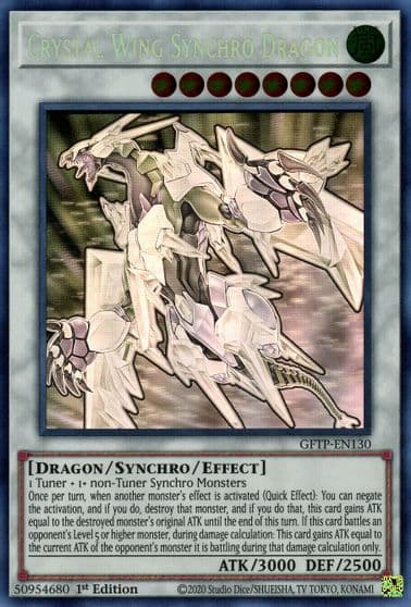 Crystal Wing Synchro Dragon Ghost Rare Ghosts From the Past Yu-Gi-Oh! card