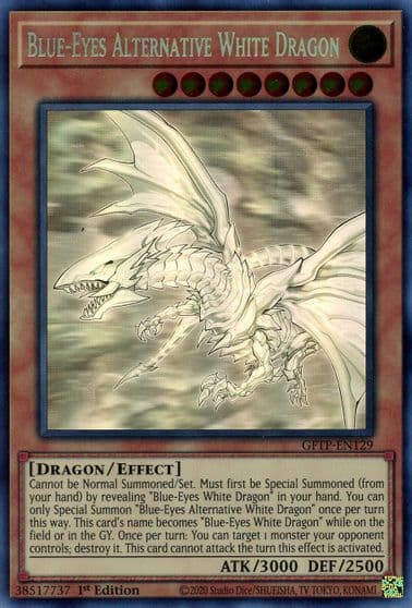 Blue Eyes Alternative White Dragon Ghost Rare Ghosts From the Past Yu-Gi-Oh! card