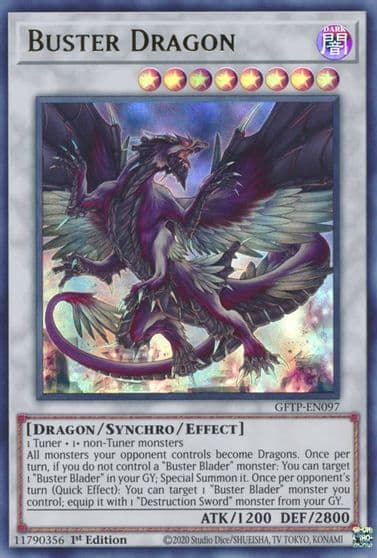 Buster Dragon Ghosts From the Past Yu-Gi-Oh! card