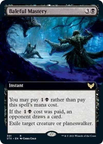 Baleful Mastery Extended Art Strixhaven: School of Mages Magic card