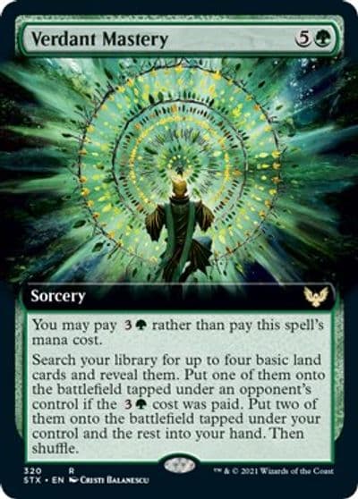 Verdant Mastery Extended Art Strixhaven: School of Mages Magic card