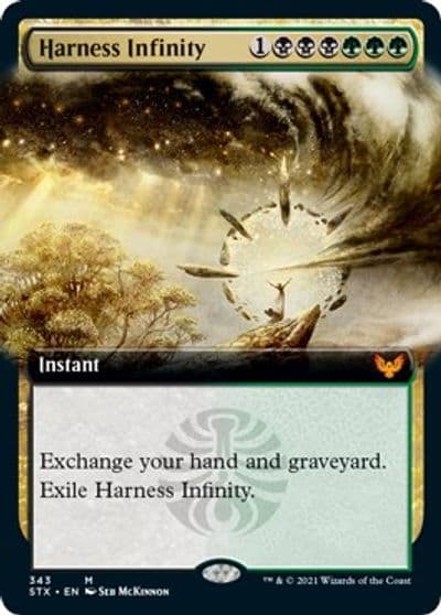 Harness Infinity Extended Art Strixhaven: School of Mages Magic card