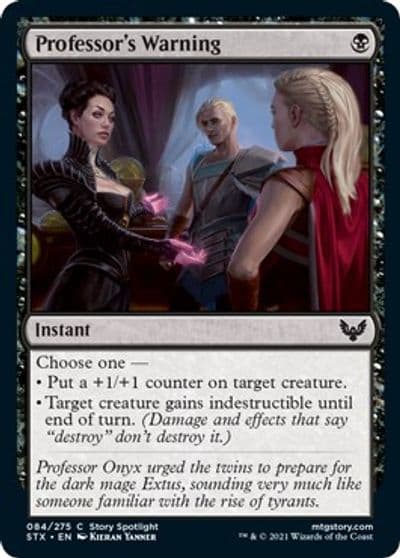 Professors Warning Strixhaven: School of Mages Magic card