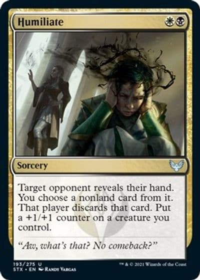 Humiliate Strixhaven: School of Mages Magic card