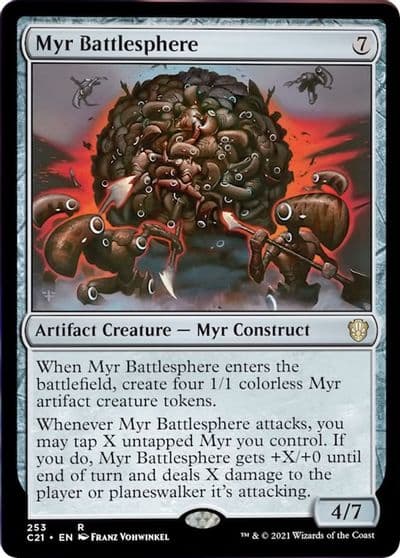 Myr Battlesphere Commander 2021 Magic card