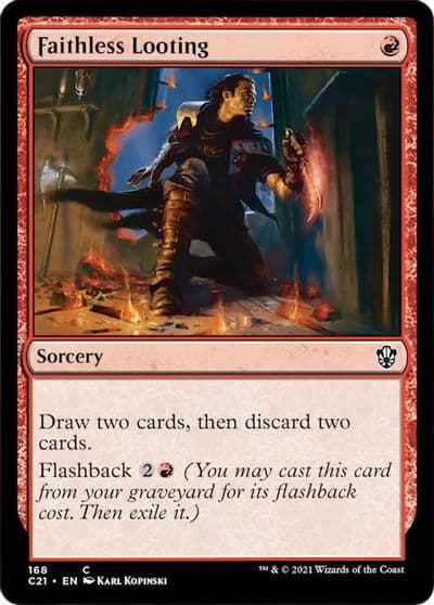 Faithless Looting Commander 2021 Magic card