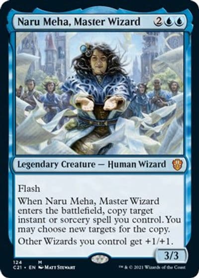 Naru Meha Master Wizard Commander 2021 Magic card